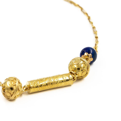 Collier Collier Or jaune Lapis Lazuli 58 Facettes 1907894CN