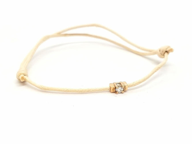 Bracelet Bracelet Cordon Or rose Diamant 58 Facettes 578884RV