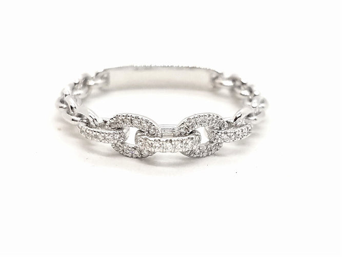 Bague 53 Bague Or blanc Diamant 58 Facettes 578804RV