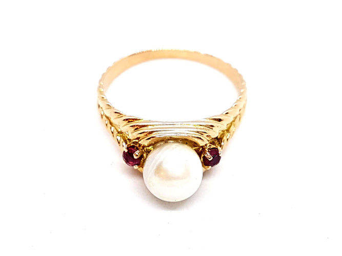 Bague 56 Bague Or jaune Perle 58 Facettes 00320CN