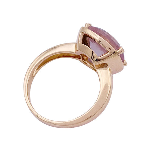Bague 58 Bague Poiray, "Filles Antik", or rose, quartz rose, diamants. 58 Facettes 33124