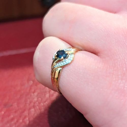 Bague 53 Bague 2 Ors Diamants Saphir 58 Facettes 28787