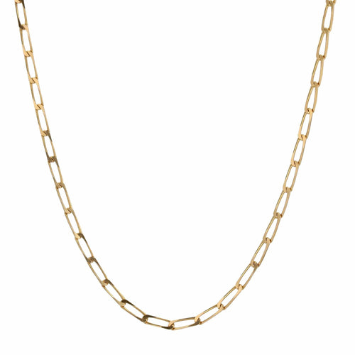 Collier Collier chaine or jaune maillons rectangulaires 58 Facettes 23-223