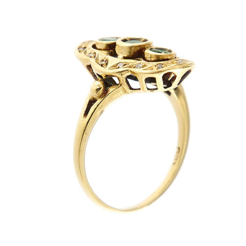 Bague 56 Bague émeraudes et diamants 58 Facettes 28609