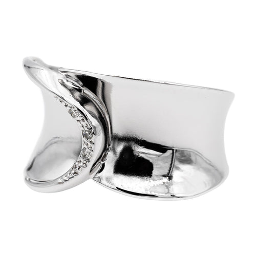 Bague 55 Bague Bandeau Or blanc Diamant 58 Facettes 2718331CN