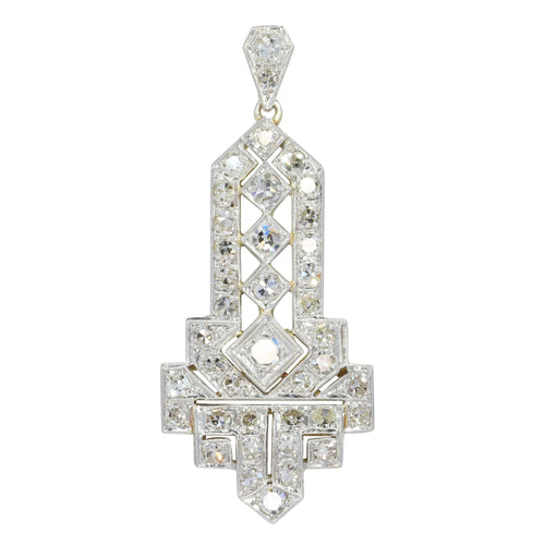 Pendentif Roaring Twenties Sparkle : Suspension Déco Architecturale Vintage 58 Facettes 23346-0135