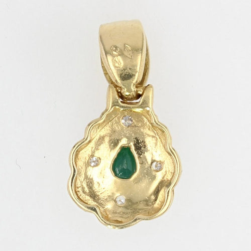 Pendentif Pendentif émeraude diamant or jaune occasion 58 Facettes 21-690