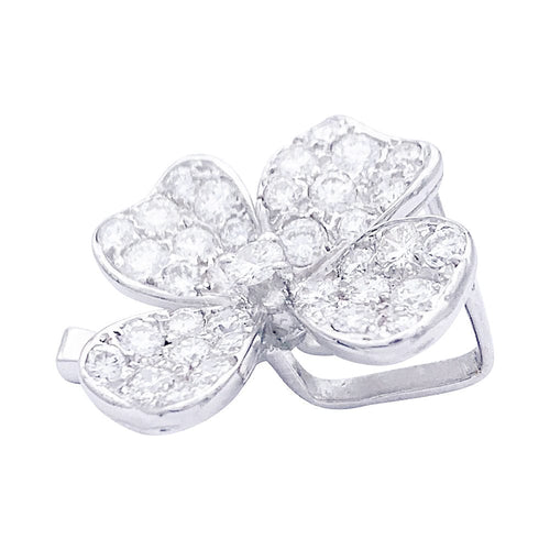Pendentif Pendentif Fred, "Trèfle", or blanc et diamants. 58 Facettes 32624