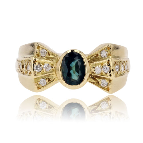 Bague 53 Bague noeud d'occasion saphir diamants 58 Facettes 21-222B