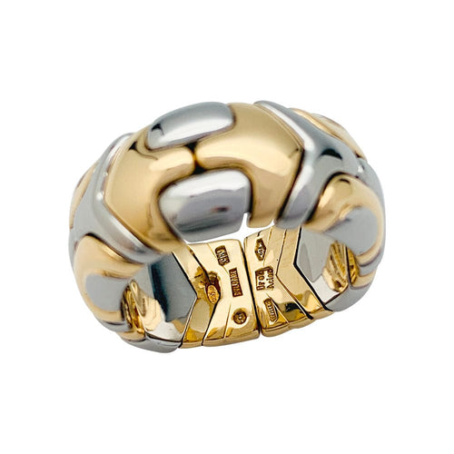 Bague 52 Bague Bulgari, "Alveare", or jaune et acier. 58 Facettes 31645