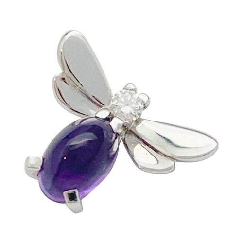 Boucles d'oreilles Boucles d'oreilles Chaumet, "Attrape-moi...si tu m'aimes", or blanc, améthystes. 58 Facettes 31527