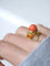 Bague Bague clou or et corail 58 Facettes