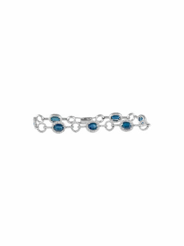 Bracelet Or Blanc / Saphirs BRACELET OR, DIAMANTS & SAPHIRS 58 Facettes BO/220009