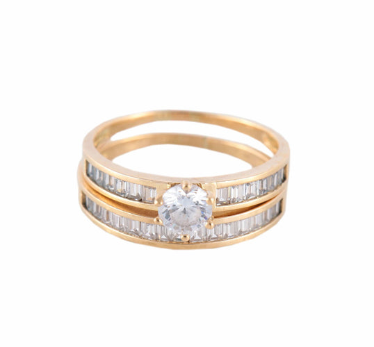 Bague DUO DE BAGUES, SOLITAIRE & DIAMANTS 58 Facettes BO/220058
