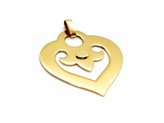 Pendentif O.J. Perrin Pendentif Coeur Légendes Or jaune 58 Facettes 1186446CN