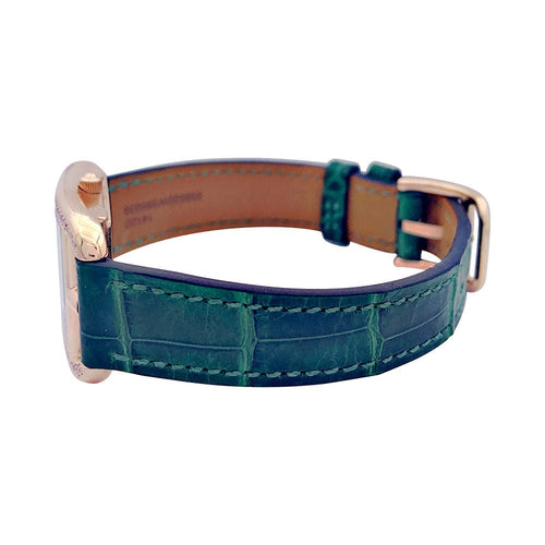 Montre Montre Hermès, "Cape Cod", or rose, diamants, cuir. 58 Facettes 33529