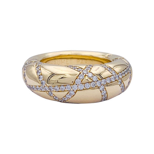 Bague 56 Bague Chaumet, "Anneau", en or jaune, diamants. 58 Facettes 32642