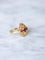 Bague de fiançailles vintage rubis entourage diamants sur or jaune 58 Facettes