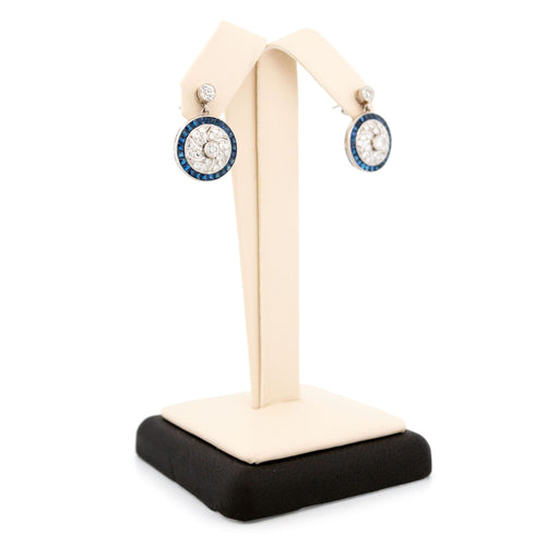 Boucles d'oreilles Boucles d'oreilles pendantes Platine Diamants et Saphirs 58 Facettes CB8B2E4D08C644A5846B8F116F4EB2F4