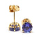 Boucles d'oreilles Boucles d'oreilles tanzanites or jaune 58 Facettes