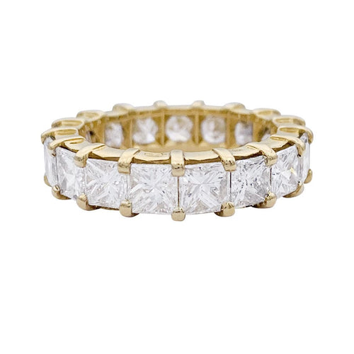 Bague 51 Alliance tour complet diamants princesse. 58 Facettes 32787