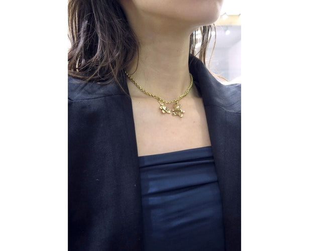 Collier collier POMELLATO orsetto 2 oursons en or jaune 18k 58 Facettes 254103