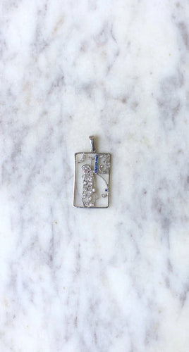 Pendentif Breloque Pierrot Art Déco saphirs et diamants 58 Facettes