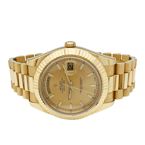 Montre Montre Rolex,"Day-Date", or jaune. 58 Facettes 31011