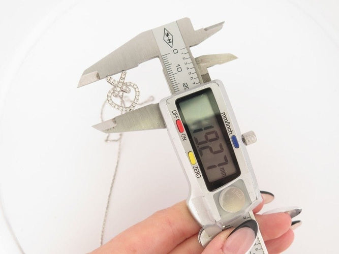 Collier collier CHAUMET pendentif coeur lien 40cm en or blanc 18k diamants 58 Facettes 247053