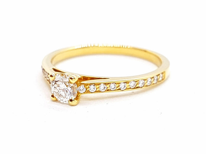 Bague 53 Bague Solitaire Or jaune Diamant 58 Facettes 578712RV