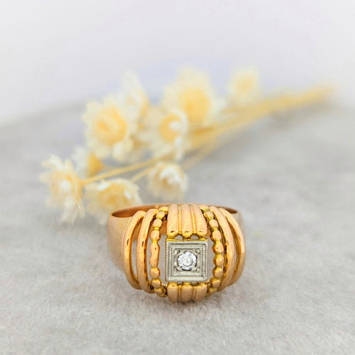 Bague Bague en or rose et diamant 58 Facettes 15997