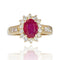 Bague 53 Bague rubis diamants or jaune 58 Facettes 21-828
