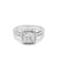 Bague Tour de doigt : 46 / Blanc/Gris / Or 750‰ Bague Solitaire Diamant radiant 0.58 carat 58 Facettes 220533R