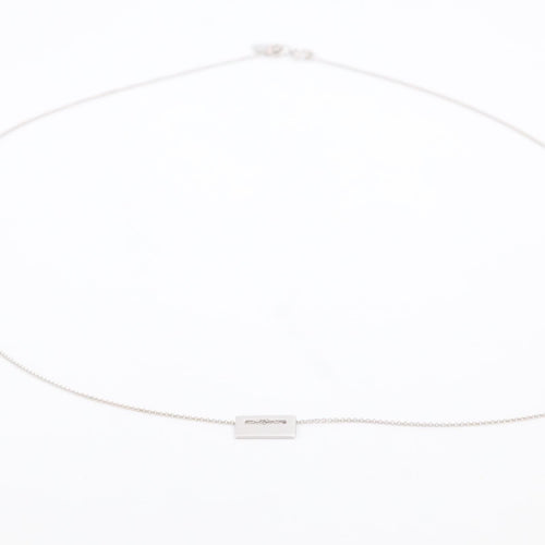 Collier Ginette NY Collier MiniPlate on Chain Or blanc 58 Facettes 1967470CN