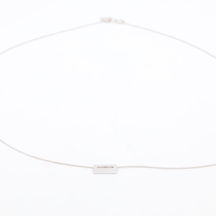 Collier Ginette NY Collier MiniPlate on Chain Or blanc 58 Facettes 1967470CN