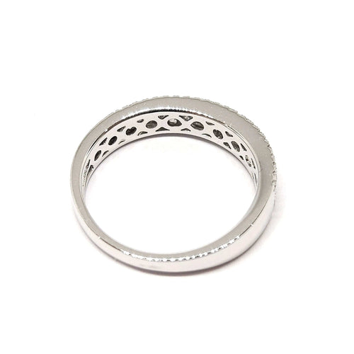 Bague 54 Demi alliance Diamants 58 Facettes