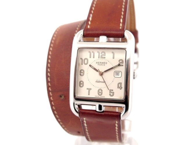 Montre vintage montre HERMES cape cod double tour cc1.710 40 mm acier automatique 58 Facettes 253605