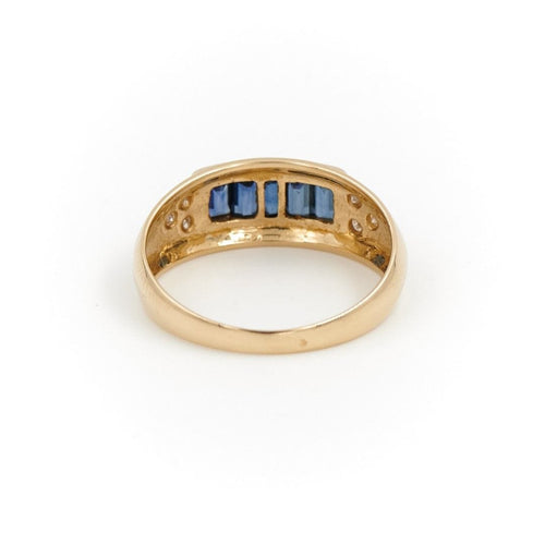 Bague 53 Bague Jonc Or jaune Saphir 58 Facettes 1639193CN