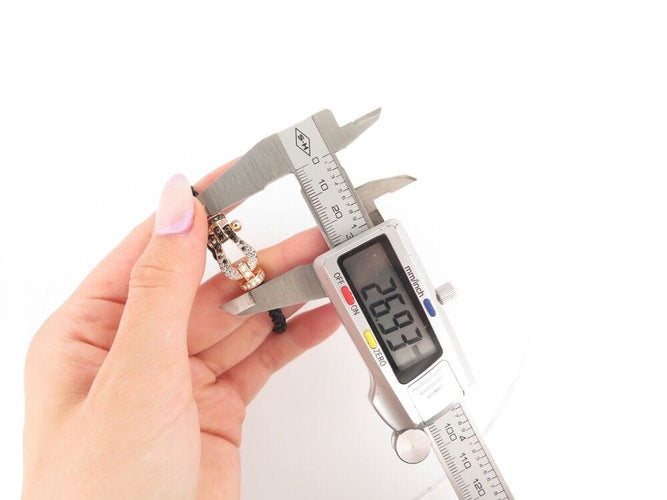 Bracelet bracelet FRED force 10 gm manille or rose diamant blanc & noir 58 Facettes 253276