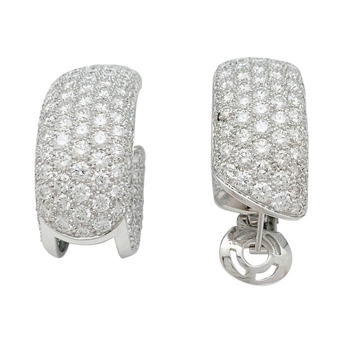 Boucles d'oreilles Boucles d'oreilles Cartier "Lakarda" en or blanc, diamants. 58 Facettes 31541