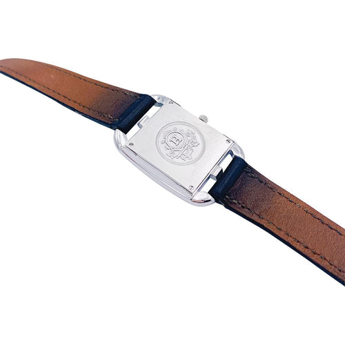 Montre Montre Hermès "Cape Cod" en acier sur cuir. 58 Facettes 32321