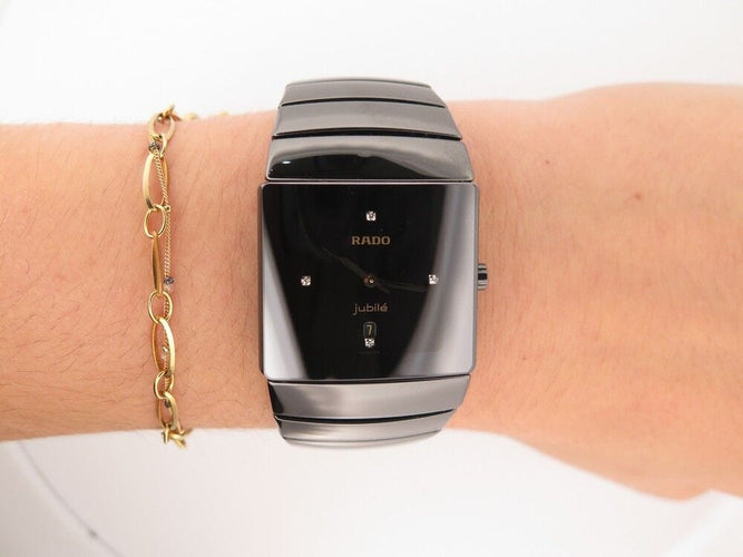 Montre montre RADO sintra jubile 152.0335.3 ceramique noir 30mm quartz 58 Facettes 253024