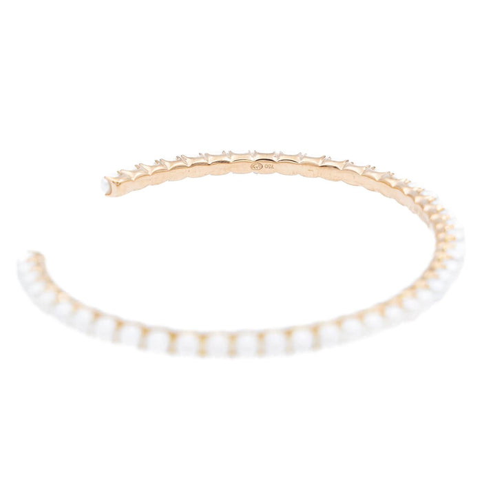 Bracelet Ginette NY Bracelet Jonc Open Pearl Bang Or rose Perle 58 Facettes 2394623CN