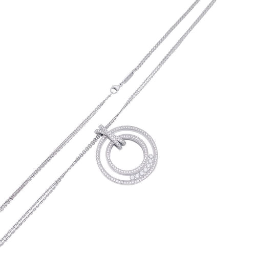 Collier Collier Chopard, "Happy Diamonds", or blanc, diamants. 58 Facettes 32622