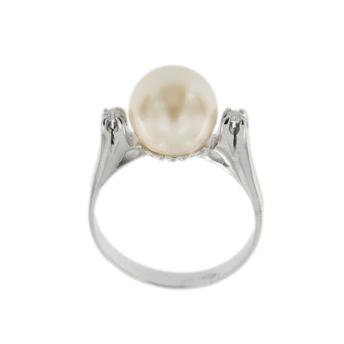 Bague 50 Bague perle et diamants 58 Facettes 27728