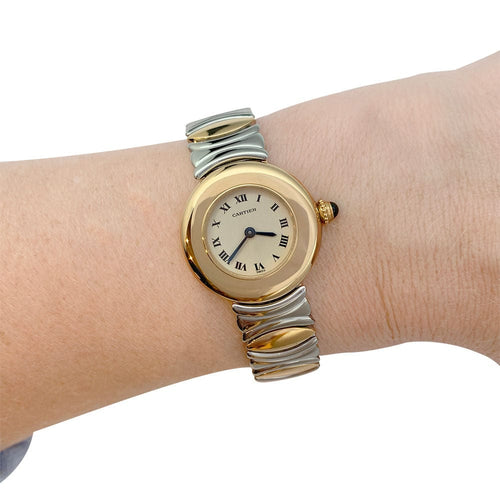 Montre Montre Cartier, "Colisée", or jaune, acier. 58 Facettes 31182