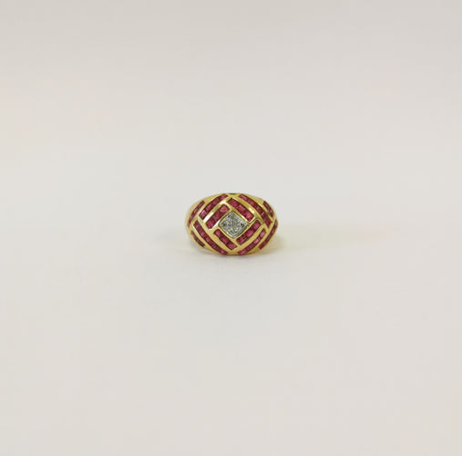 Bague Bague Or Rubis & Diamant 58 Facettes LT 5574