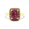 Bague Bague saphirs rose & vert or jaune 58 Facettes