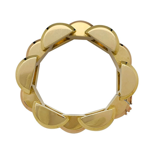 Bracelet Bracelet Tank, trois tons d'or. 58 Facettes 31963