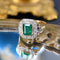 Bague 57 Bague art déco émeraude diamants 58 Facettes 22-403